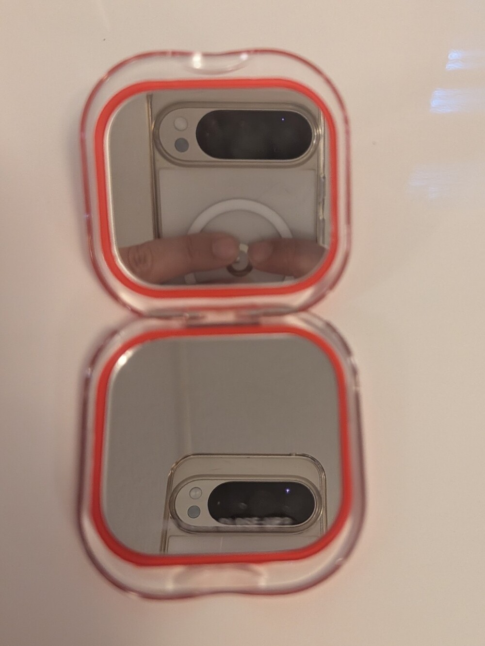 Knock Knock Are You Ready (For Your Close-Up?) Compact Red Compact Mirror